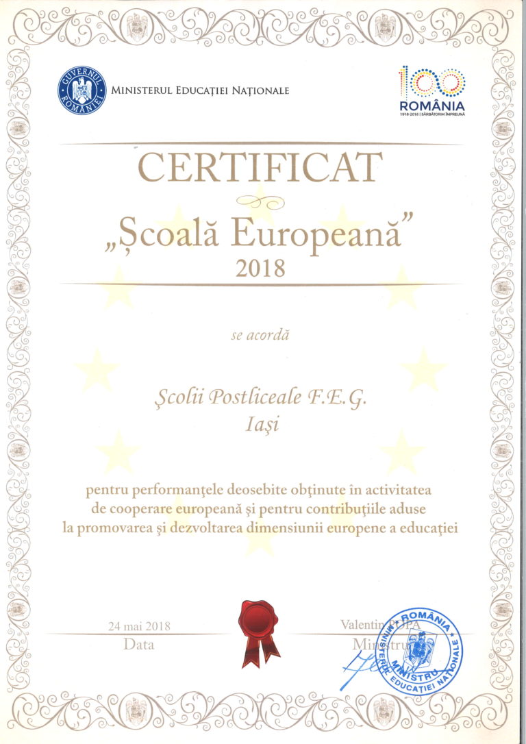 Scoala europeana 2018