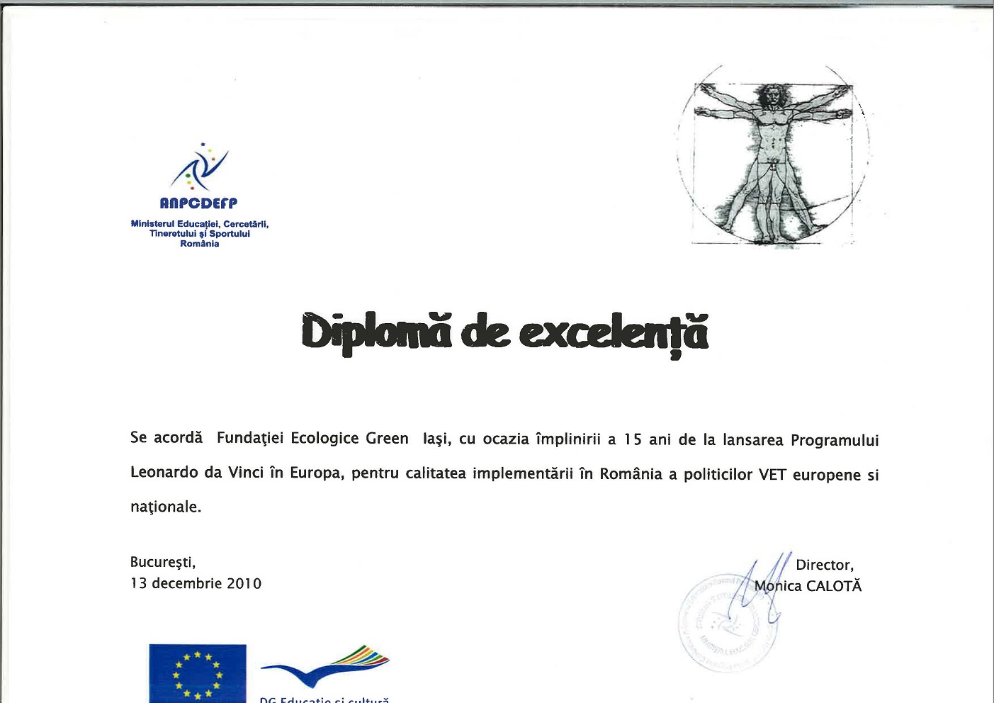 diploma de excelenta